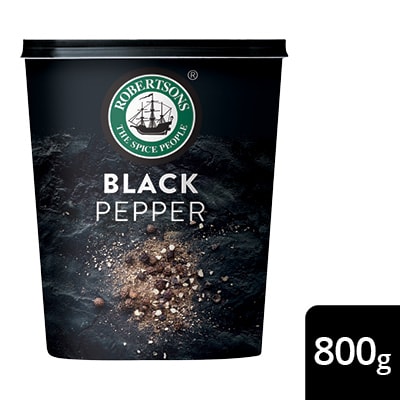 Robertsons Black Pepper 800 g - Robertsons. A world of flavours, naturally.