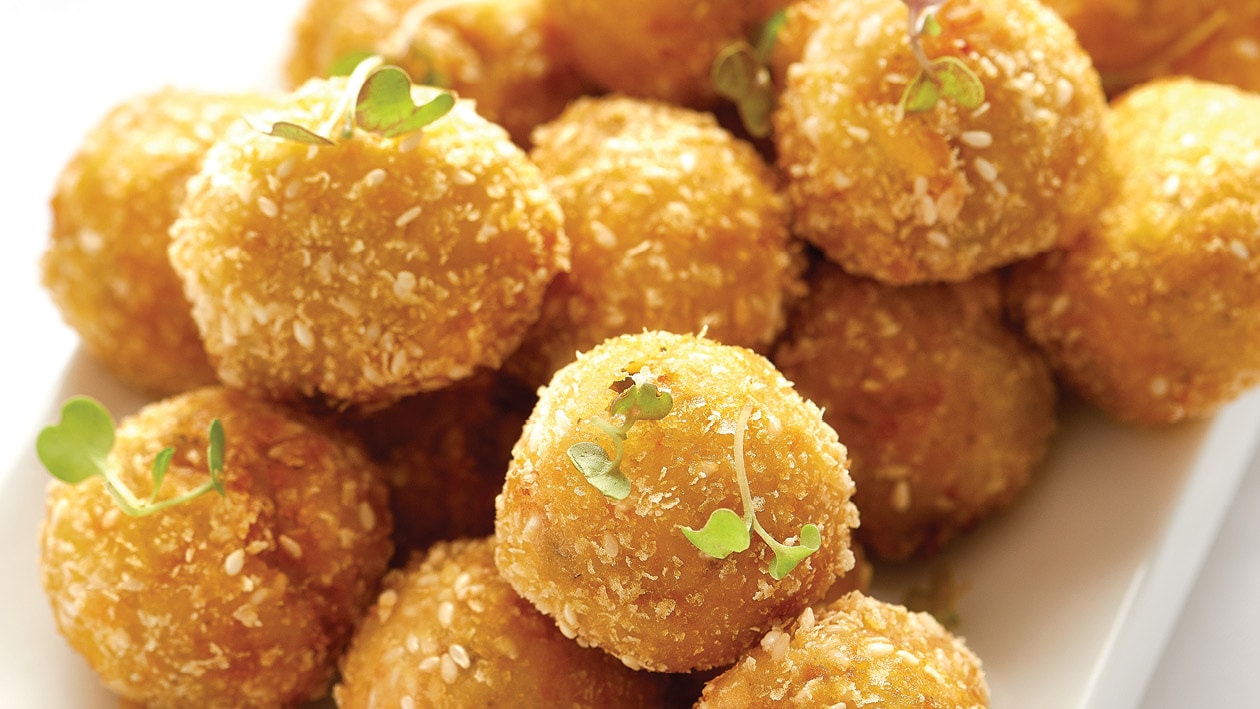 Chutney Chicken Mayo Crispy Mash Balls – - Recipe